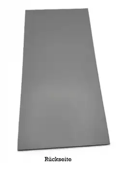 Stahlblechplatte RAL 7016 anthrazitgrau – Rückseite.